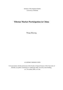 Tibetan Market Participation in China