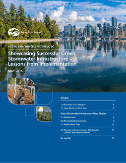 Showcasing Successful Green Stormwater Infrastructure – Lessons