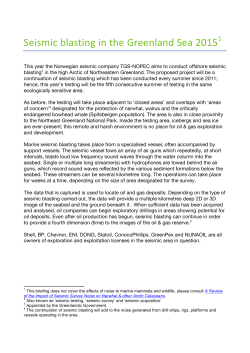 Seismic blasting in the Greenland Sea 2015