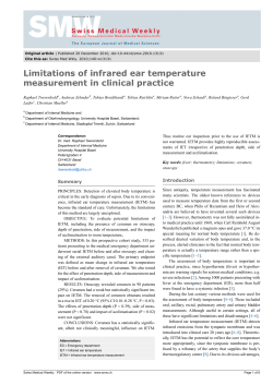 Limitations of infrared ear temperature measurement in clinical