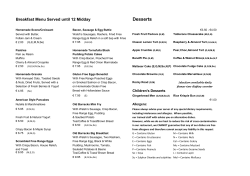 Desserts - The Old Barracks