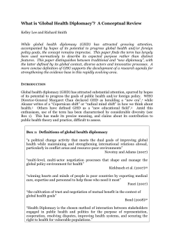 Global Health Diplomacy Network