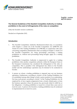 The General Guidelines of the Swedish