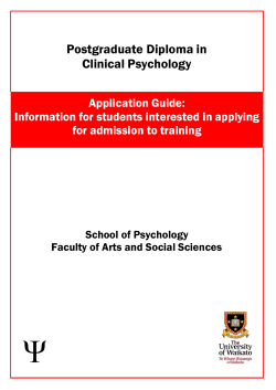 Clinical Psychology Guide for Applicants