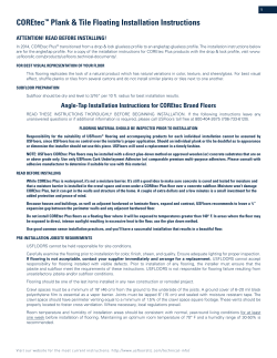 COREtec Plus Angle-Tap Installation Instructions
