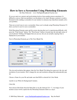 How to Save a Screenshot Using Photoshop Elements