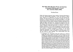 The Man Who Became Weary of America: Ferdinand Kiirnberger`s