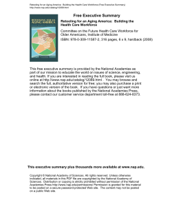 Policy Center - The Gerontological Society of America