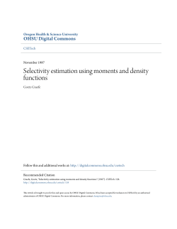 Selectivity estimation using moments and density functions