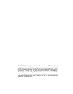 The United Nations University is an organ of the