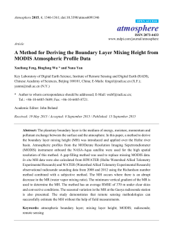 A Method for Deriving the Boundary Layer Mixing Height