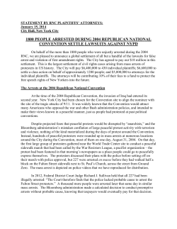 1800 PEOPLE ARRESTED DURING 2004 REPUBLICAN