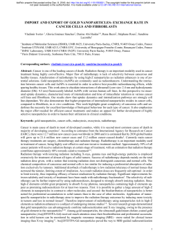 import and export of gold nanoparticles: exchange rate in