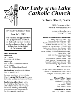 June 14th, 2015 - Our Lady of the Lake Church