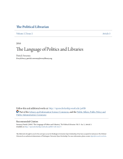 The Language of Politics and Libraries