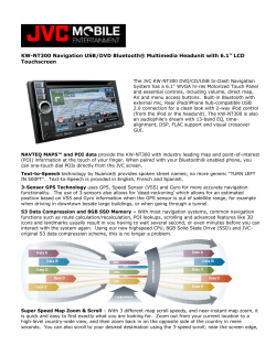 KW-NT300 Navigation USB/DVD Bluetooth&reg; Multimedia Headunit