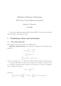 Method of Green`s Functions