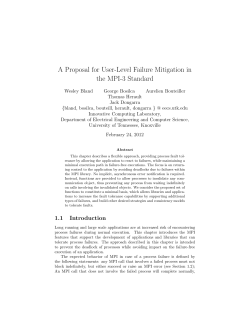 A Proposal for User-Level Failure Mitigation in the MPI