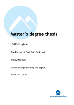Master`s degree thesis