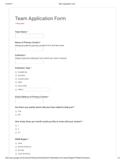 Team Application Form