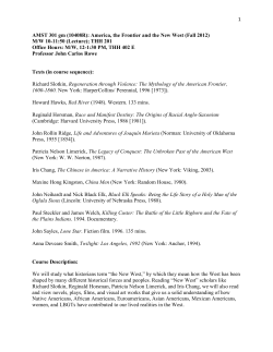 1 AMST 301 gm (10408R): America, the Frontier and the New West