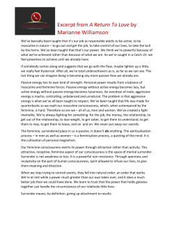 Excerpts from A Return to Love