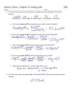 Honors Chem&mdash;Chapter 12 study guide