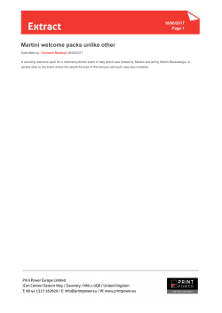 Martini welcome packs unlike other