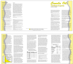 Nutritional Properties Nutritional Properties