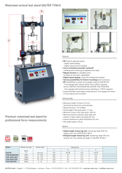 Motorised vertical test stand SAUTER TVM-N