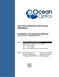 Laser-Induced Breakdown Spectroscopy LIBS2500plus Installation