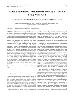 Asphalt Production from Asbuton Rock by Extraction Using Weak Acid