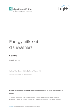 Energy efficient dishwashers