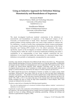 Using an Inductive Approach for Definition Making