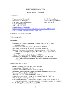 Curriculum Vitae - College of Literature, Science, and the Arts