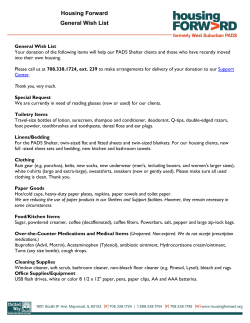 Housing Forward General Wish List