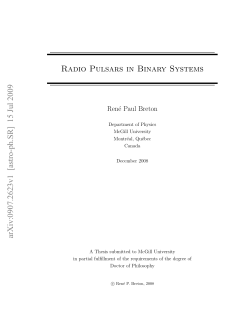 Radio Pulsars in Binary Systems arXiv