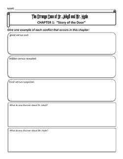 CHAPTER 1: &ldquo;Story of the Door&rdquo; - Saint Bonaventure High School