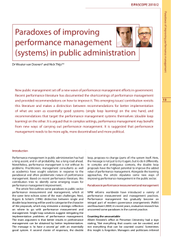Paradoxes of improving performance management (systems)