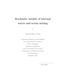 Stochastic models of internal waves and ocean mixing