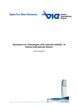 Assistance to &ldquo;Passengers with reduced mobility&rdquo;