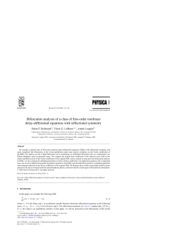 Bifurcation analysis of a class of first-order nonlinear delay