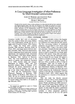 A Cross-Language lnvesti for Infant