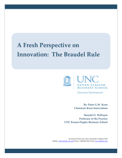 The Braudel Rule - UNC Kenan
