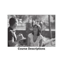 Course Descriptions