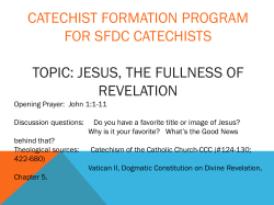 jesus, the fullness of revelation