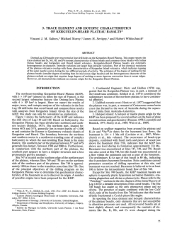 3. Trace Element and Isotopic Characteristics of Kerguelen