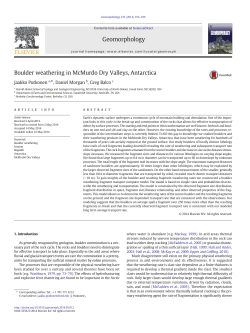Boulder weathering in McMurdo Dry Valleys, Antarctica