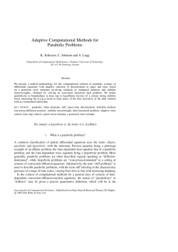 Adaptive Computational Methods for Parabolic Problems