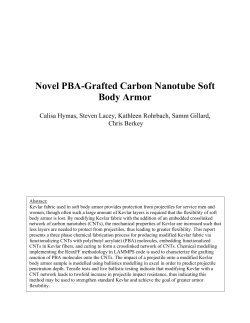 Novel PBA-Grafted Carbon Nanotube Soft Body Armor